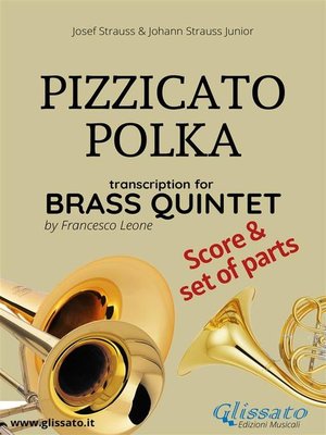 cover image of Pizzicato Polka--Brass Quintet score & parts